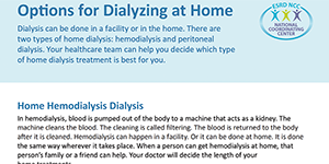 Options for Dialyzing at Home image